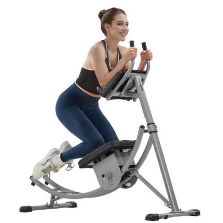 Aparat abdomene VEVOR, echipament de fitness, pentru acasa, 2 in 1, ajustabil, negru