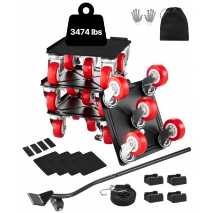 Echipament pentru transport VEVOR Metaphoreas Epiplon Bareos cu 5 Trochous, 1575 kg, 3474 lbs