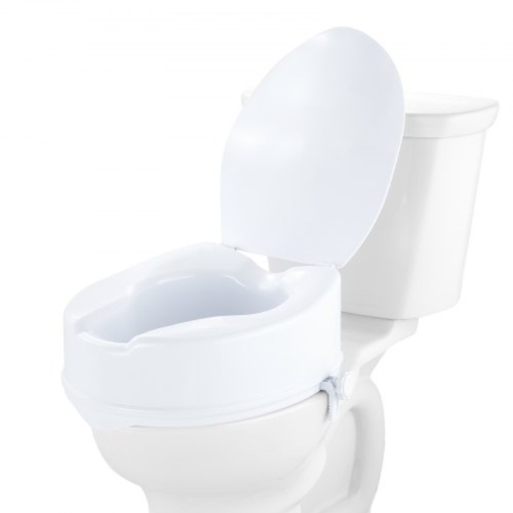 Аксесоари за тоалетни чинии, VEVOR, тоалетна седалка, 5" (12,7 см) височина, капацитет 300 lbs (136,08 кг), за хора с намалена подвижност
