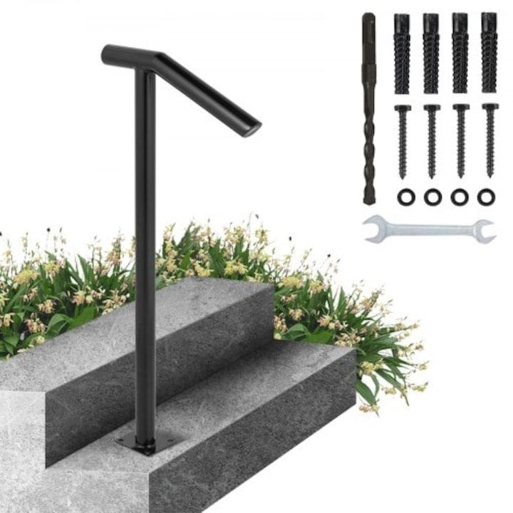 Accesorii scari interioare, VEVOR, Cheirolistheras metalic pentru 2 scalopatii, 45,7x96,5cm