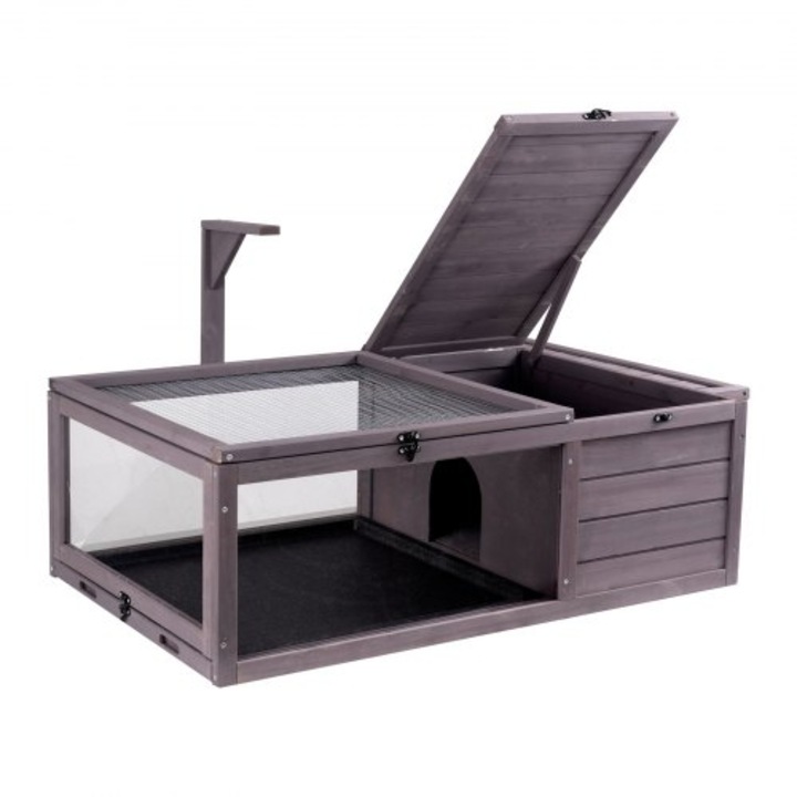 Custi VEVOR pentru testoase , 2 camere, 96,5x61,0x33,0 cm