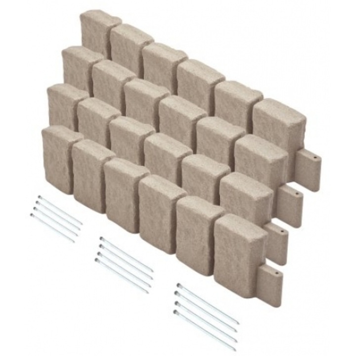 Accesorii pentru gradina, VEVOR, piatra falsa pentru perimetre, 47,2x9 in, antiexplozie