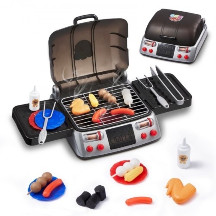Set ustensile BBQ pentru copii VEVOR 19 PCS, cu ecou si lumina