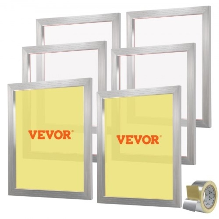 VEVOR pólónyomó készlet, 50.8x61cm, 305 Mesh, 6 lap