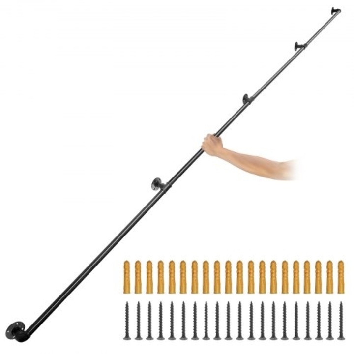 Scara VEVOR 13FT (3,96 m), capacitate 440LBS (199,58 kg), culoare Anthraka, pentru interior si exterior