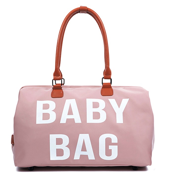 Geantă de călătorie Baby Bag, roz, impermeabilă, 45x25x20 cm