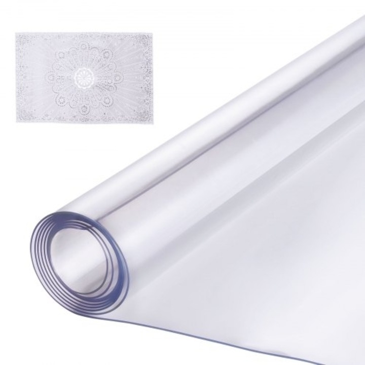 VEVOR PVC asztalterítő 36x48 hüvelyk, átlátszó, 1,5mm