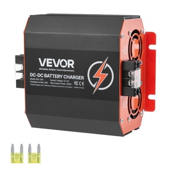 Redresor auto VEVOR 12V 20A 250W pentru baterii AGM, Molybdou-Oxeos