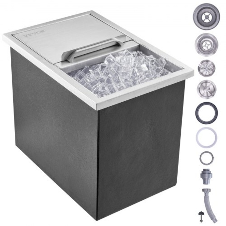 Фрапиера VEVOR, 18"Д x 12"Ш x 14,5"В, инокс, 40,9 qt, за открито