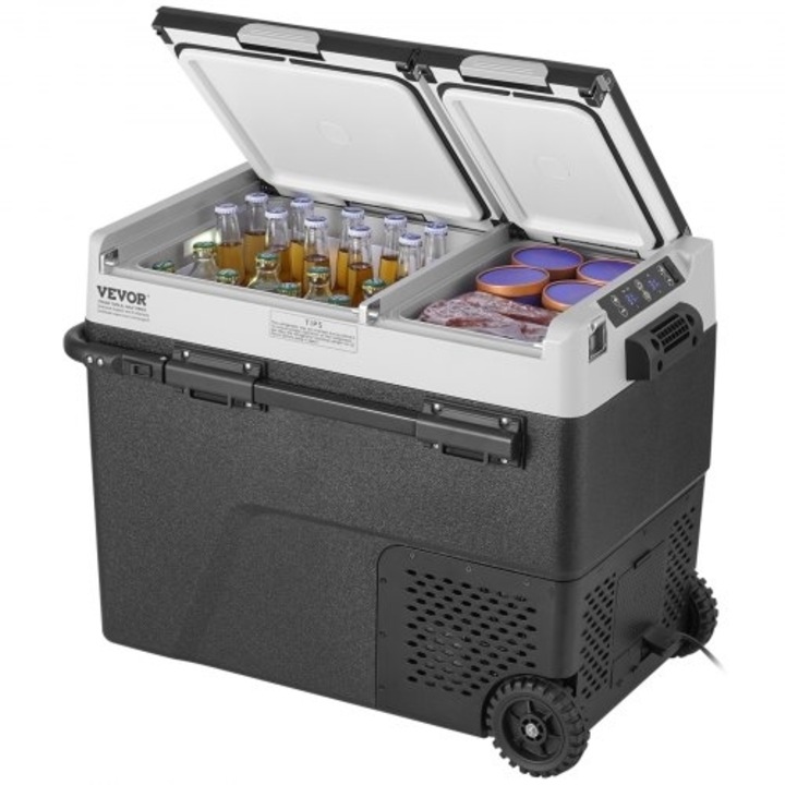 Frigider auto VEVOR 58L, 2 zone, pentru masina si acasa