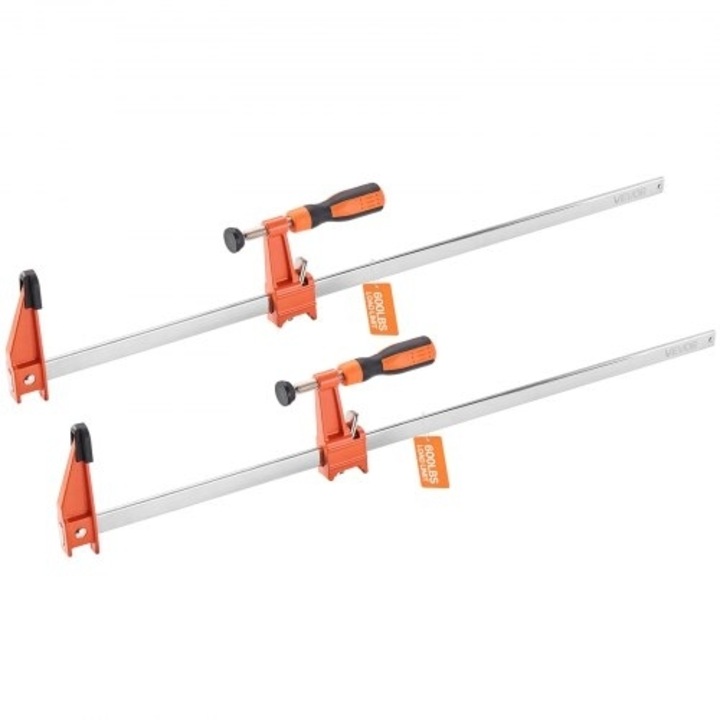 Menghine VEVOR, set 2 buc, 61cm, cleme F, culoare metalica