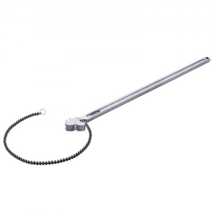 Cheie cu lant pentru tevi, Vevor, 121.9 cm, 34.0 cm diametru, reversibila