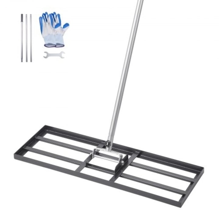 Гребло VEVOR Tsounkrana Isopedoses Nkazon 10x30in, 25,4x76,2cm, регулируема дръжка 83,9in, 213,1cm