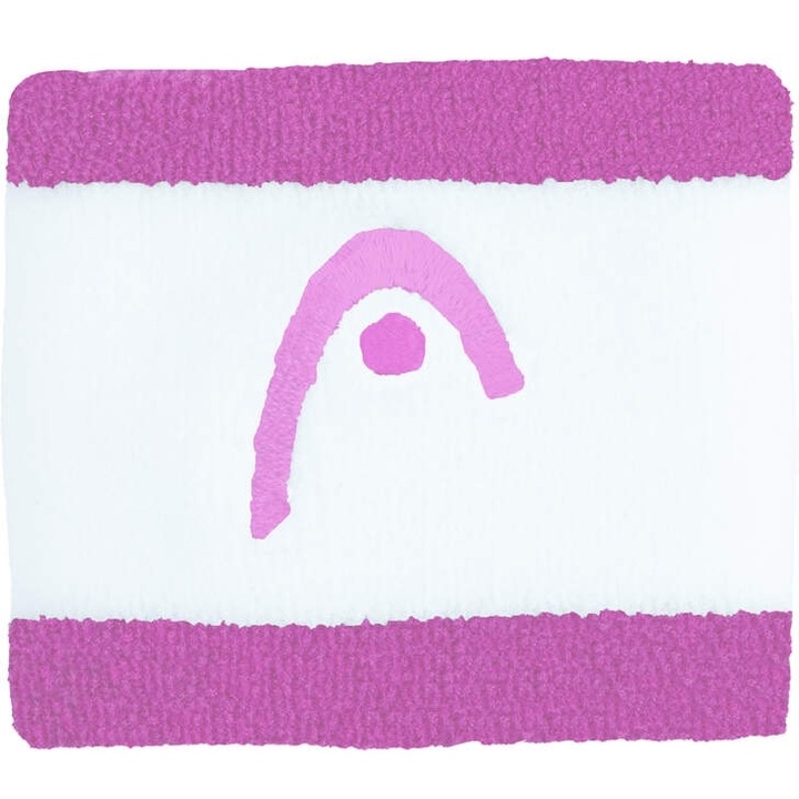 Bratara cu dungi 2.5", Head, accesoriu tenis, mov/alb