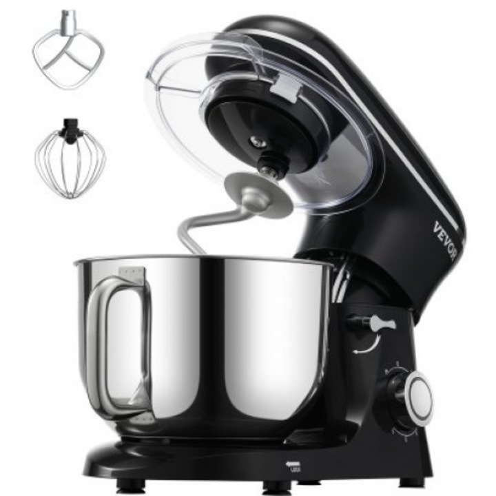 Mixer VEVOR 6 Quart 1400W, 6 viteze, culoare neagra