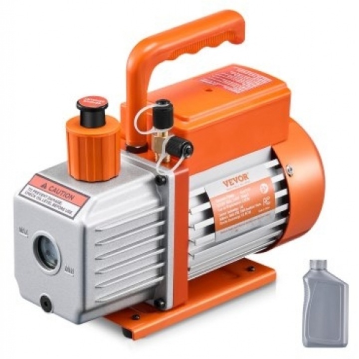 Pompa de vid VEVOR 3.5 CFM HVAC, cu palete rotative, intr-o singura treapta, cu ulei inclus