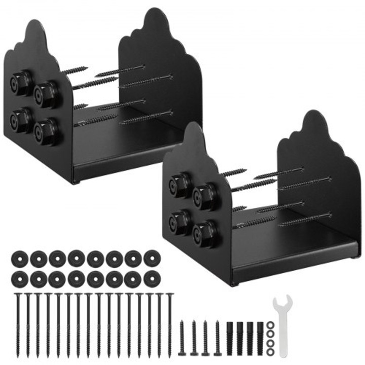 Suport de stalp VEVOR set 2 bucati 8x8, 20,1x19,1 cm