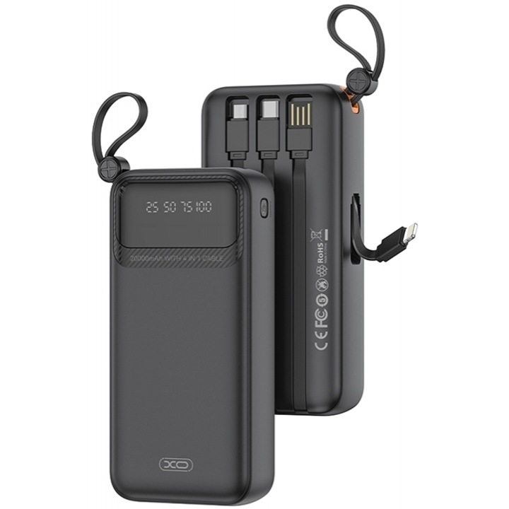 Power Bank XO PR279 20.000 mAh, 4 porturi, negru