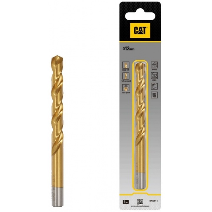 Set de burghie CAT Trypani titaniou HSS 12x151mm