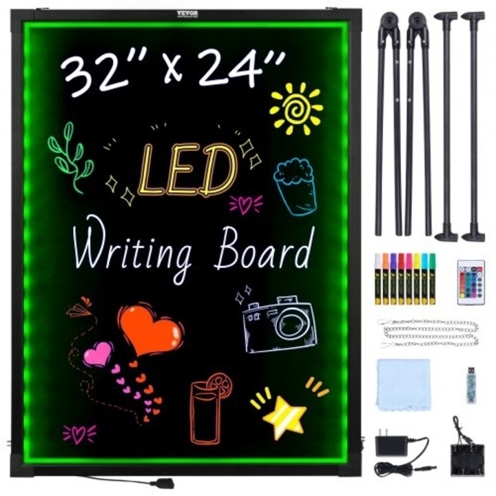 Set placa de scris si desen LED VEVOR 32"x24" (81,3x61,0cm)