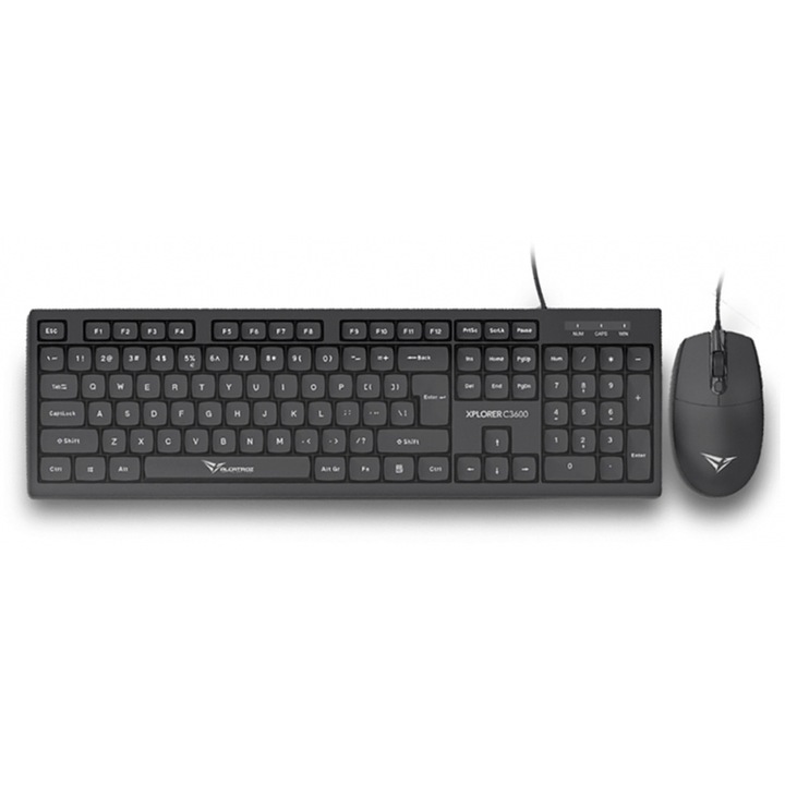 Tastatura si mouse set ALCATROZ Xplorer C3600, negru