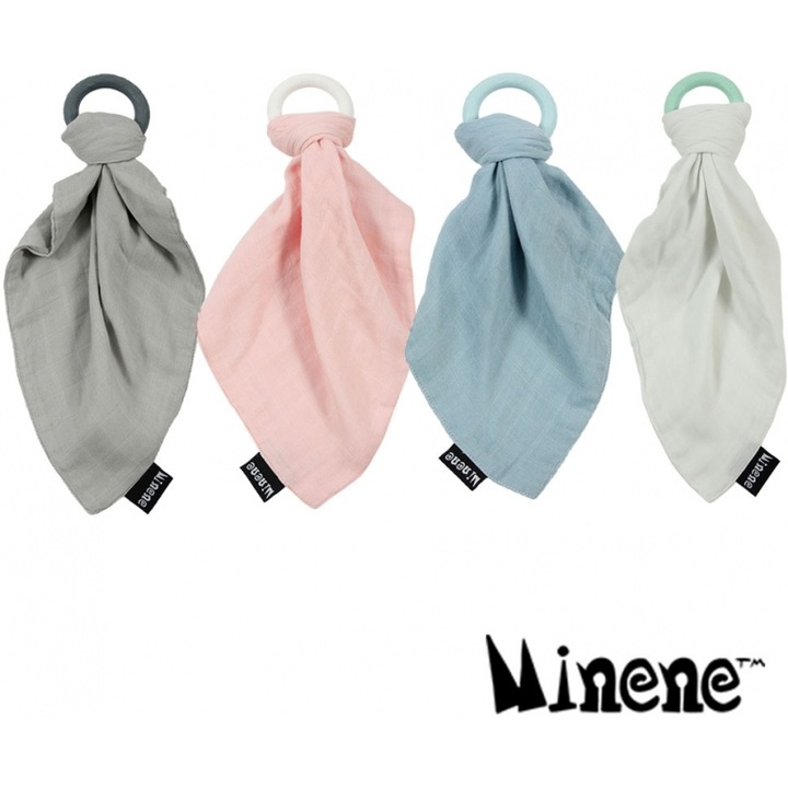 Jucarie pentru dentitie, Minene, Masetiko Silikones cu Panaki Nani, crem