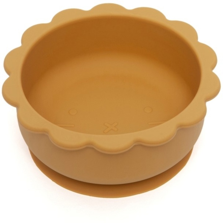 Bol hranire bebelusi, Petit Monkey, Mpol silikones Lion, culoare ocru