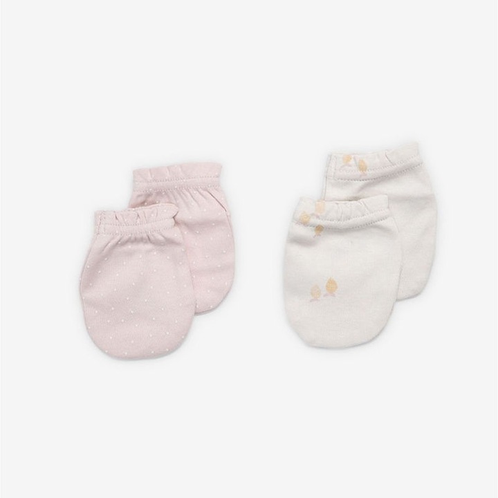 Manusi copii, Minene, roz/lama, set