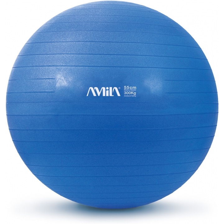 Minge fitness AMILA 55 cm, model Mpala Gymnastikes, culoare albastra
