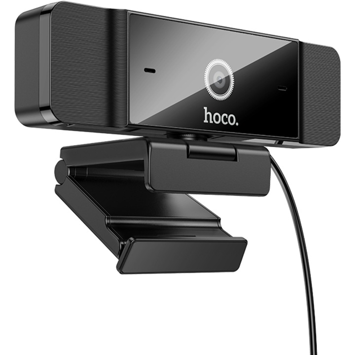 Camera Web Hoco D100 1080p, 30Fps, microfon dual, maure, 1.5m