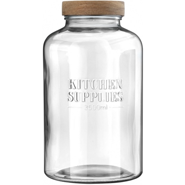 Borcan sticla Estia Allure, 3500ml, 15x15x26cm, transparent