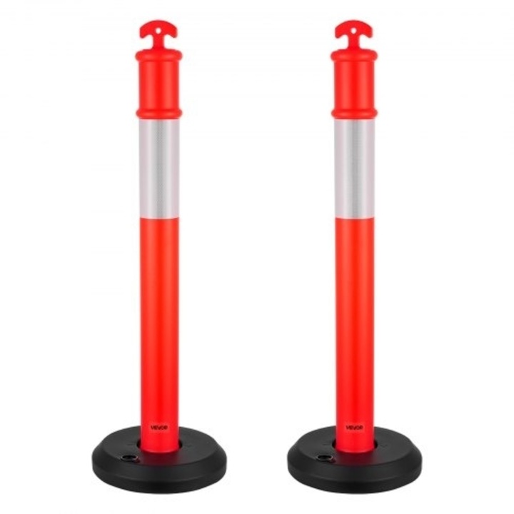Elválasztó oszlopok, 2 db, VEVOR, 1140 mm, piros, munkavédelmi felszerelésekhez