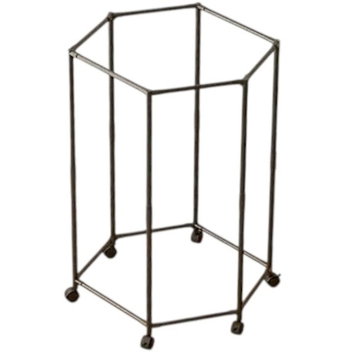 Cuier de podea mobil hexagonal Tradesor, model YH9913-1, negru