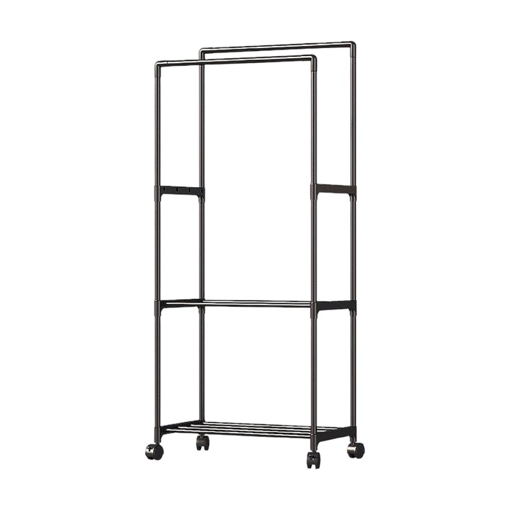 Suport pentru haine si incaltaminte Tradesor YX9108-2, negru