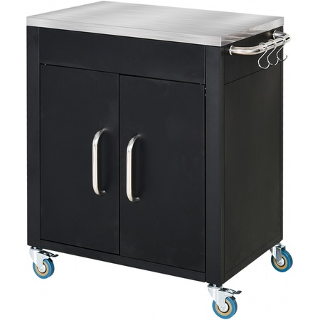 Insula Roti Insula de bucatarie, HOMCOM, cu roti, din inox, 86x50x86,5 cm - eMAG.ro