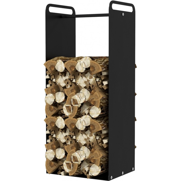 Outsunny, Suport de lemne cu 2 manere de transport, 30kg, 37x30x90cm