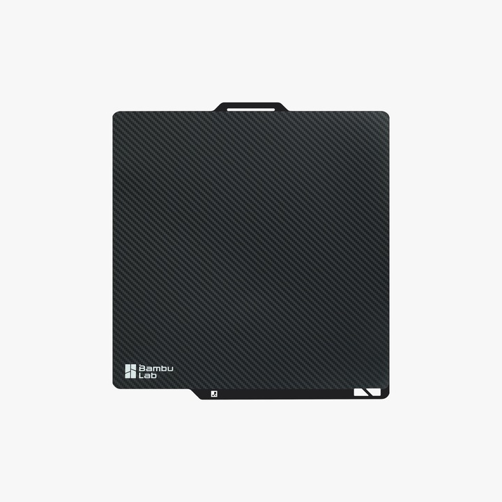 Placa de printare 3D Bambu Lab, efect 3D, textura fibra de carbon, set