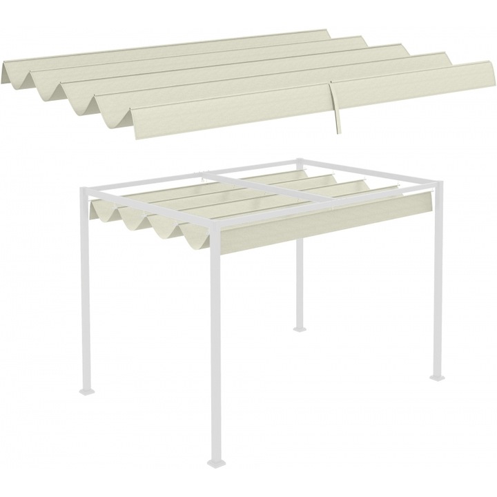 Umbra gradina Outsunny 2,85x2m, polyester, crem