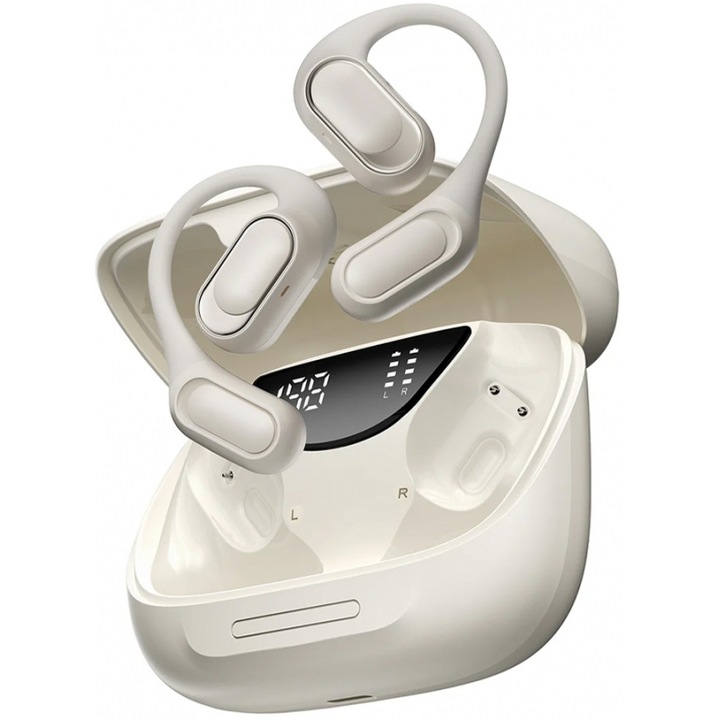 Casti Wireless Blackview BT5.4 ENC IPX4 cu Dock de Incărcare, Alb