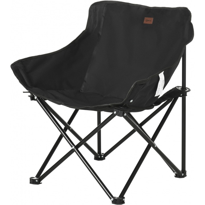 Scaun camping Outsunny, schelet metalic, material impermeabil, culoare mauro