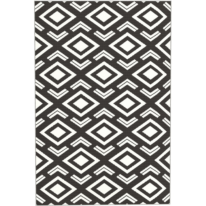 Saltea camping Outsunny Boho182x274cm Mauro+Alb cu geanta de transport