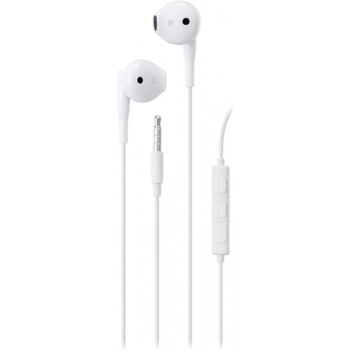 Casti cu fir STREETZ 3,5mm, microfon, negru