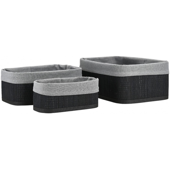 Set organizare Estia KALATHI, 3 piese, bambus, culoare mauro