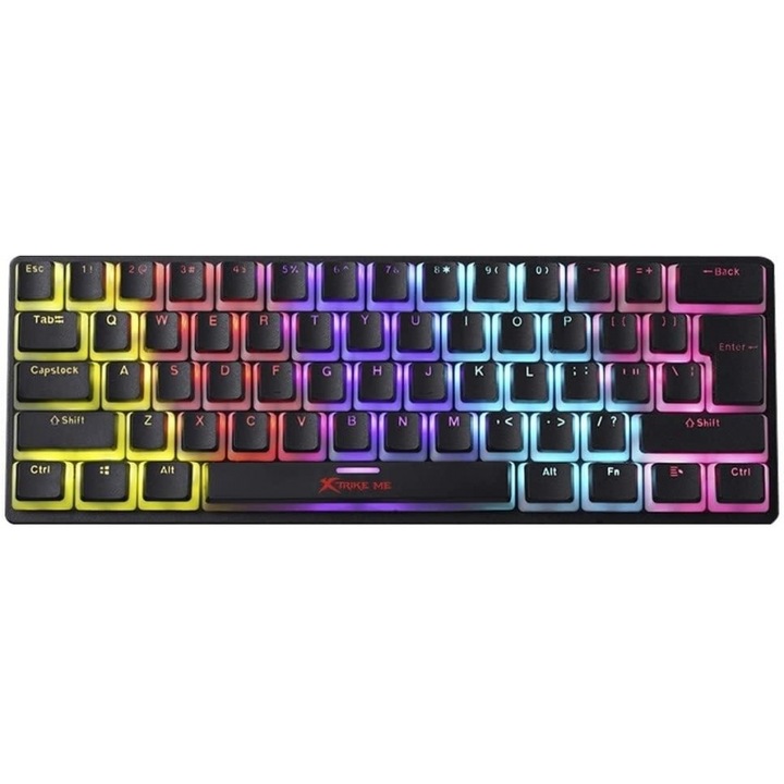 Tastatura gaming XTRIKE-ME GK985P mecanica, iluminare RGB, neagra