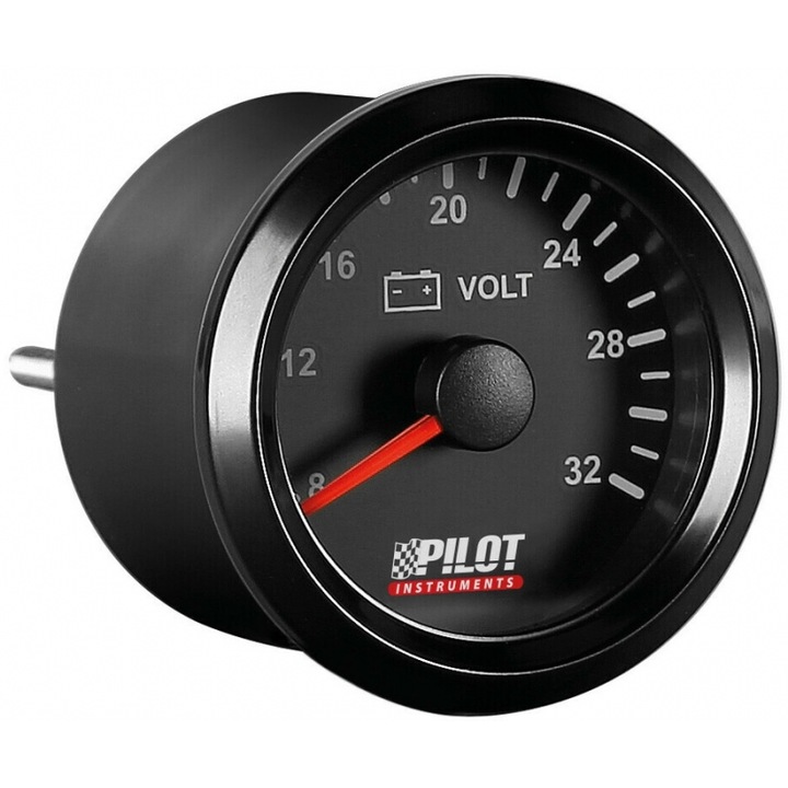 Lampa analóg voltmérő 9-32V, 52mm, fekete, Lampa