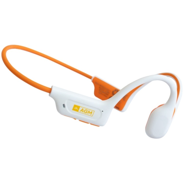 Casti Wireless AGM Motion Buds 1, Bluetooth 5.2, IP68, Portocalii