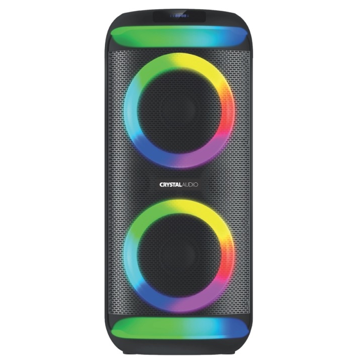 Boxa portabila CRYSTAL AUDIO, PRT-20, Bluetooth, TWS, 20W, neagra