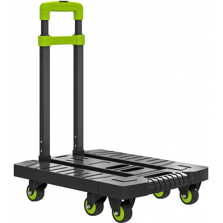 Carucior de transport HOMCOM, metalic, verde/negru, 49x35x102cm
