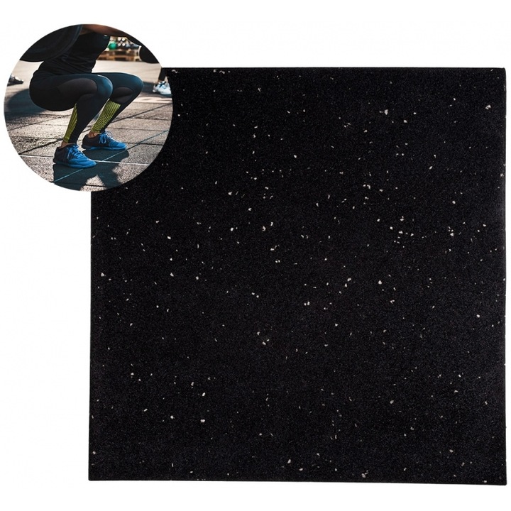 Pardoseala de Protectie, inSPORTline, DAPEDO PROSTASIAS 1.5CM, negru-gri, set