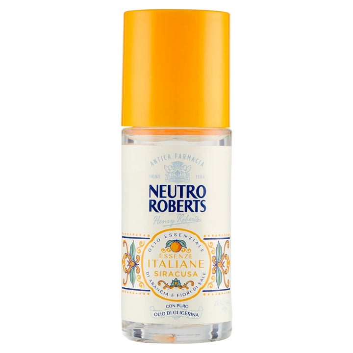 Deodorant Roll On Neutro Roberts, ulei esențial de portocale, flori de sare, 50 ml